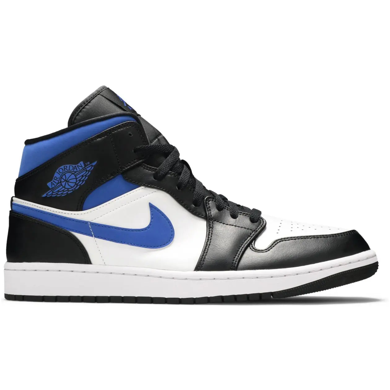 Air Jordan 1 Mid Black White Royal - Angel Kicks