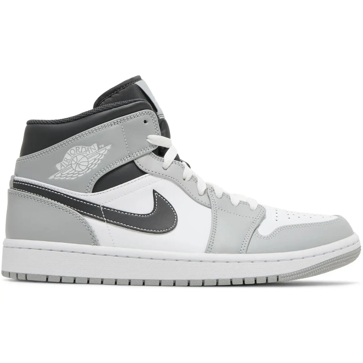 Air Jordan 1 Mid Light Smoke Grey Anthracite - Angel Kicks