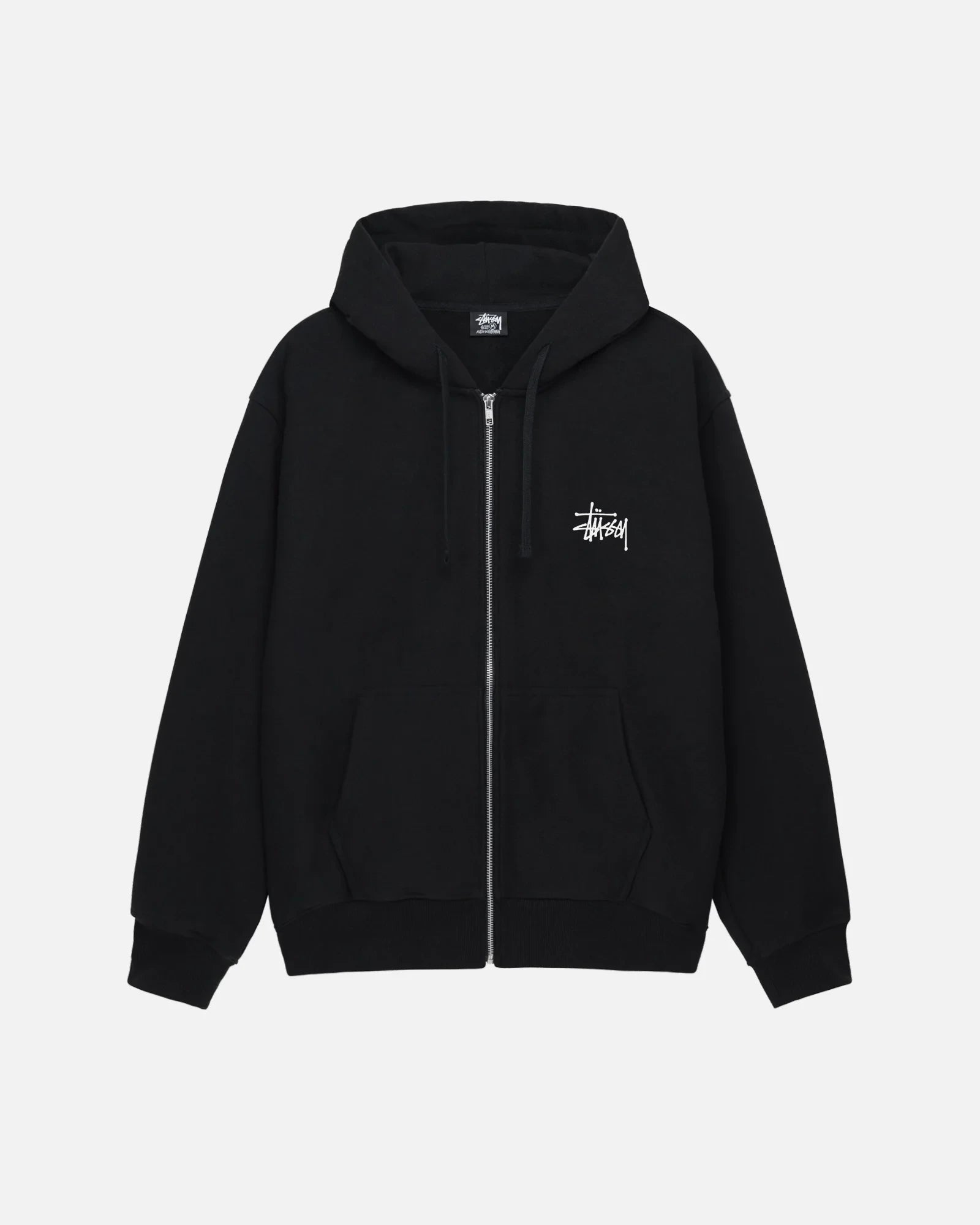 Stussy Basic Logo Zip Hoodie Black