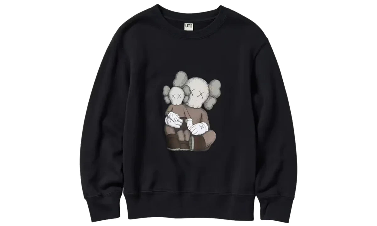 KAWS x Uniqlo Longsleeve Sweatshirt Black - Angel Kicks