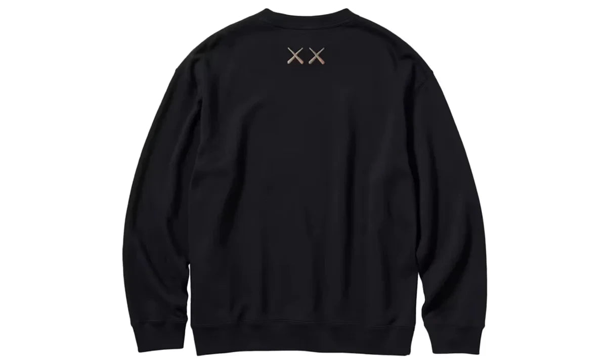 KAWS x Uniqlo Longsleeve Sweatshirt Black - Angel Kicks